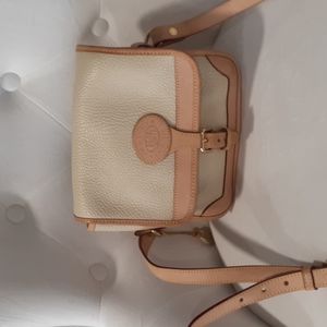Dooney & bourke woman's tan cream shoulder crossbody   bag